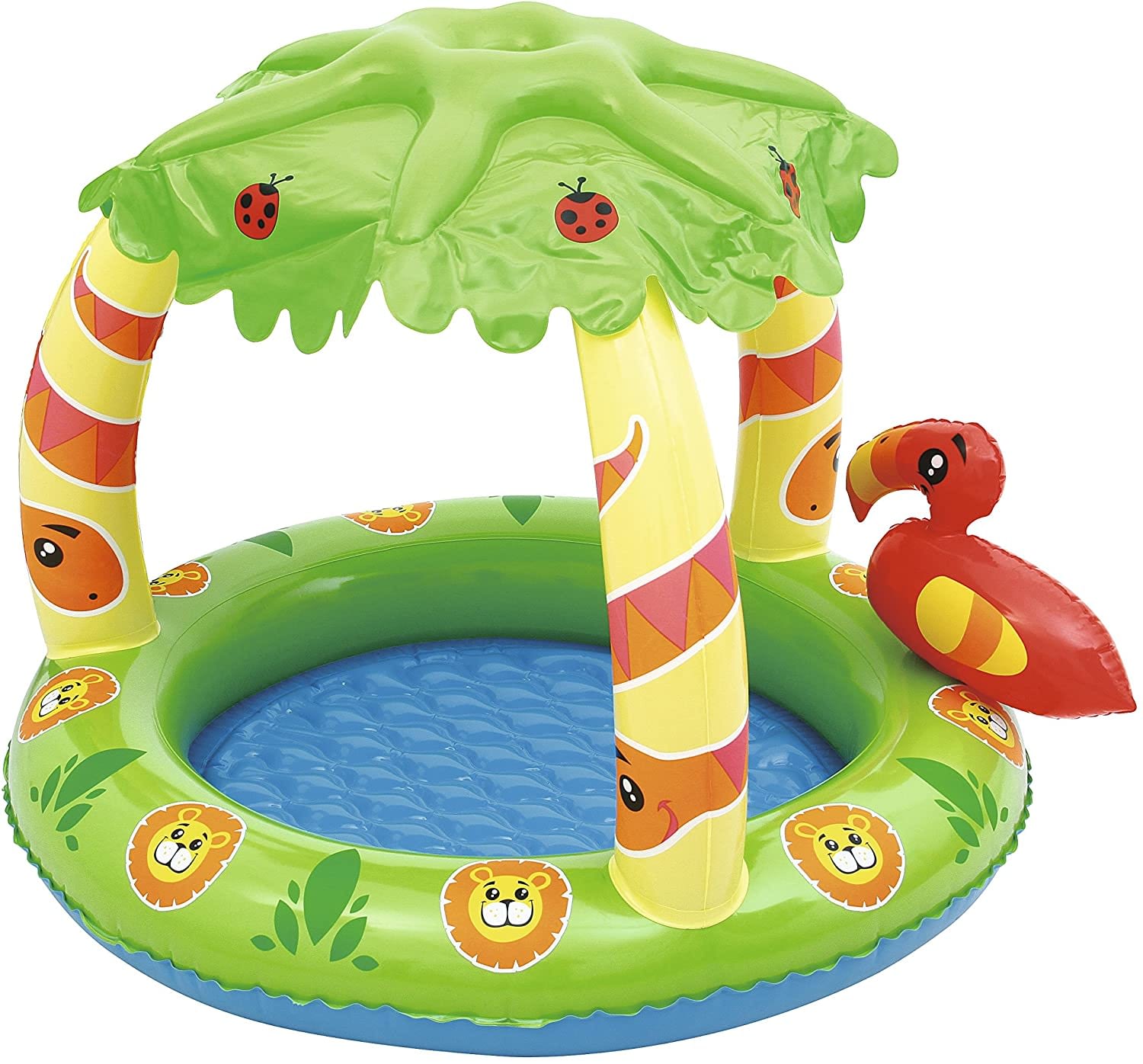 Bestway Planschbecken Dschungel mit Sonnendach, 99 x 91 x