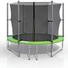 XXL Trampolin 305 cm Gartentrampolin Komplettset mit Netz innenliegend Leiter Erdanker Spanngurte Abdeckung