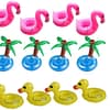 Aufblasbare Getränkehalter Flamingo Palm Island und Ente Aufblasbare Pool Coasters 12 Stück