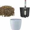Set4 Blumentopf Venus 13/12 weiss Ø 16cm H 14cm Bewässerung für Erdpflanzen