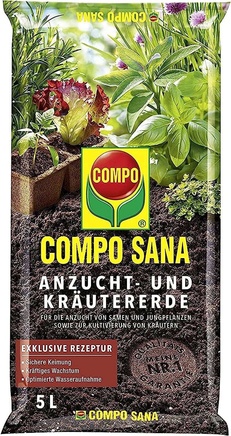 COMPO SANA Anzucht- und Kräutererde 5 l