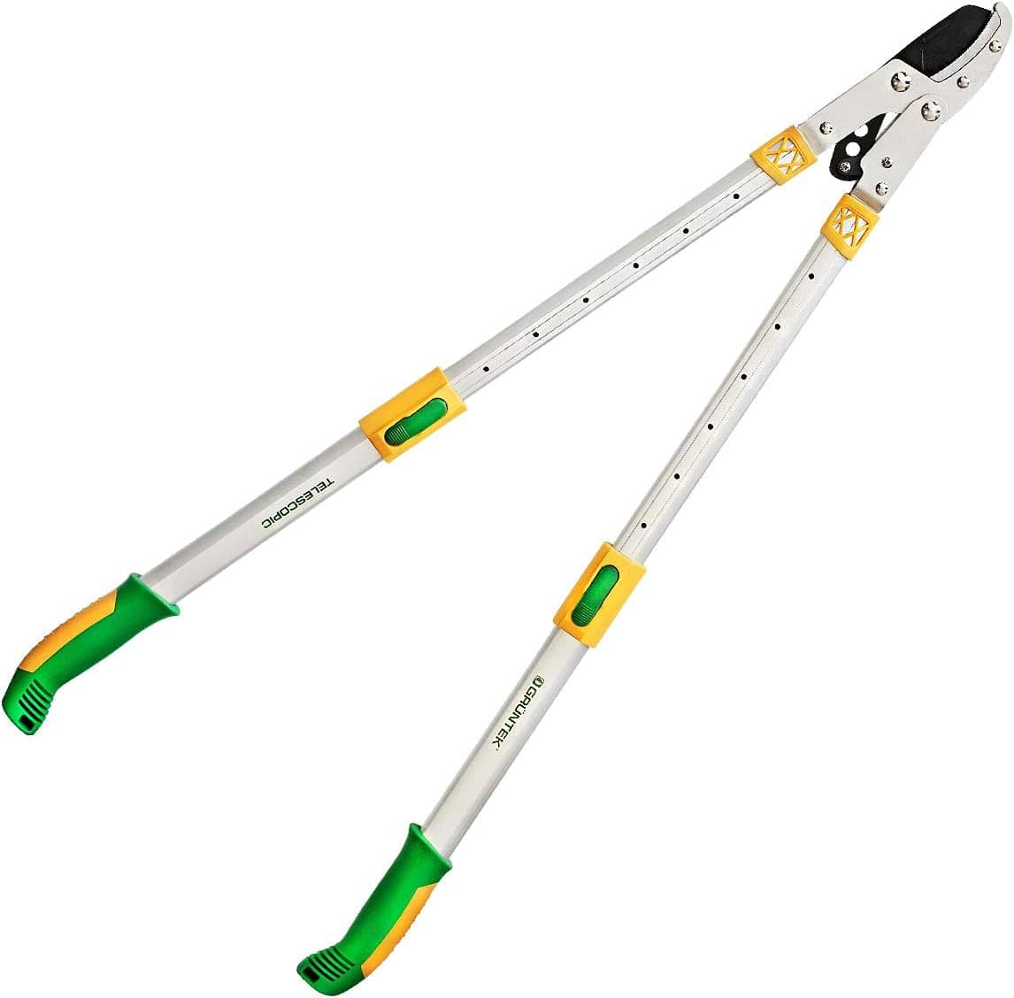 GRÜNTEK Teleskop AMBOSS-Astschere XT 685 -1015 mm, gehärtete Klinge 78 mm, 7-fach verstellbare Griffe. SMART-CUT Baumschere mit 90 Tage - Zufriedenheits-Garantie !!