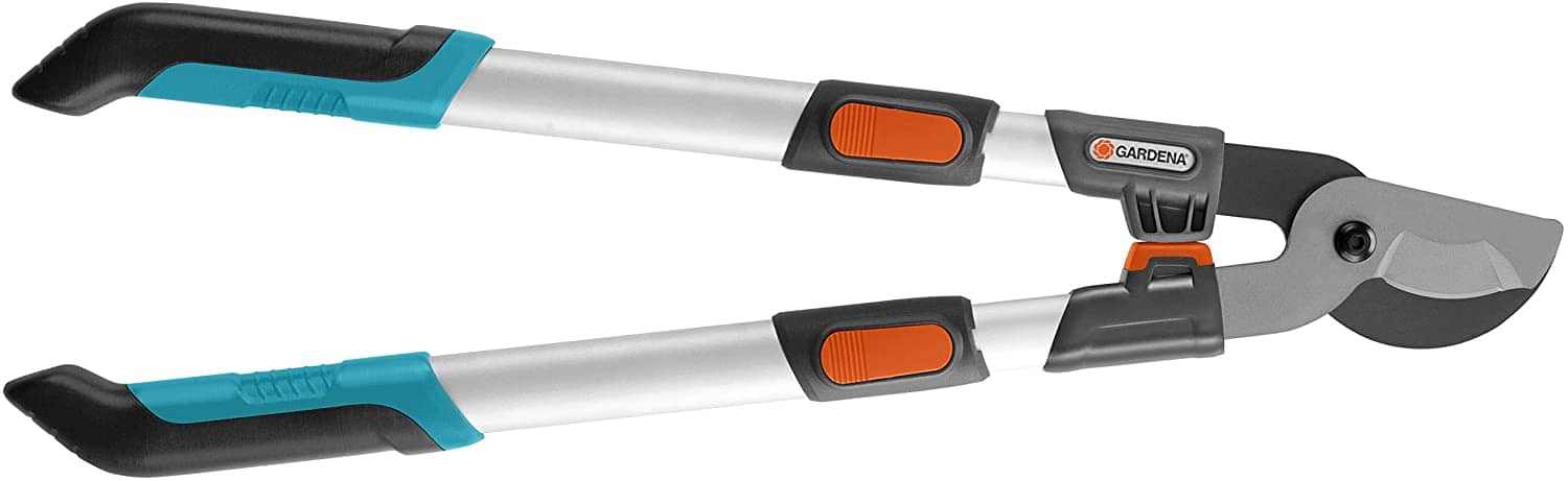 GARDENA Comfort Teleskop-Astschere 650 BT: Teleskopierbare Bypass-Baumschere für frisches Holz bis 42 mm Durchmesser, 65–90 cm Länge, hohe Hebelkraft, ergonomische Griffe, Anschlagspuffer (8779-20)