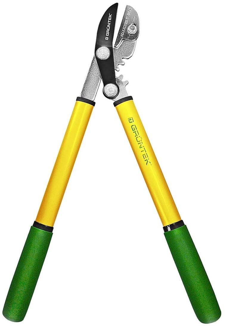 Grüntek Astschere Grizzly 470 mm Scharfe und Bequeme AMBOSS Baumschere mit Gear-Drive Schneidsystem | Getriebeastschere