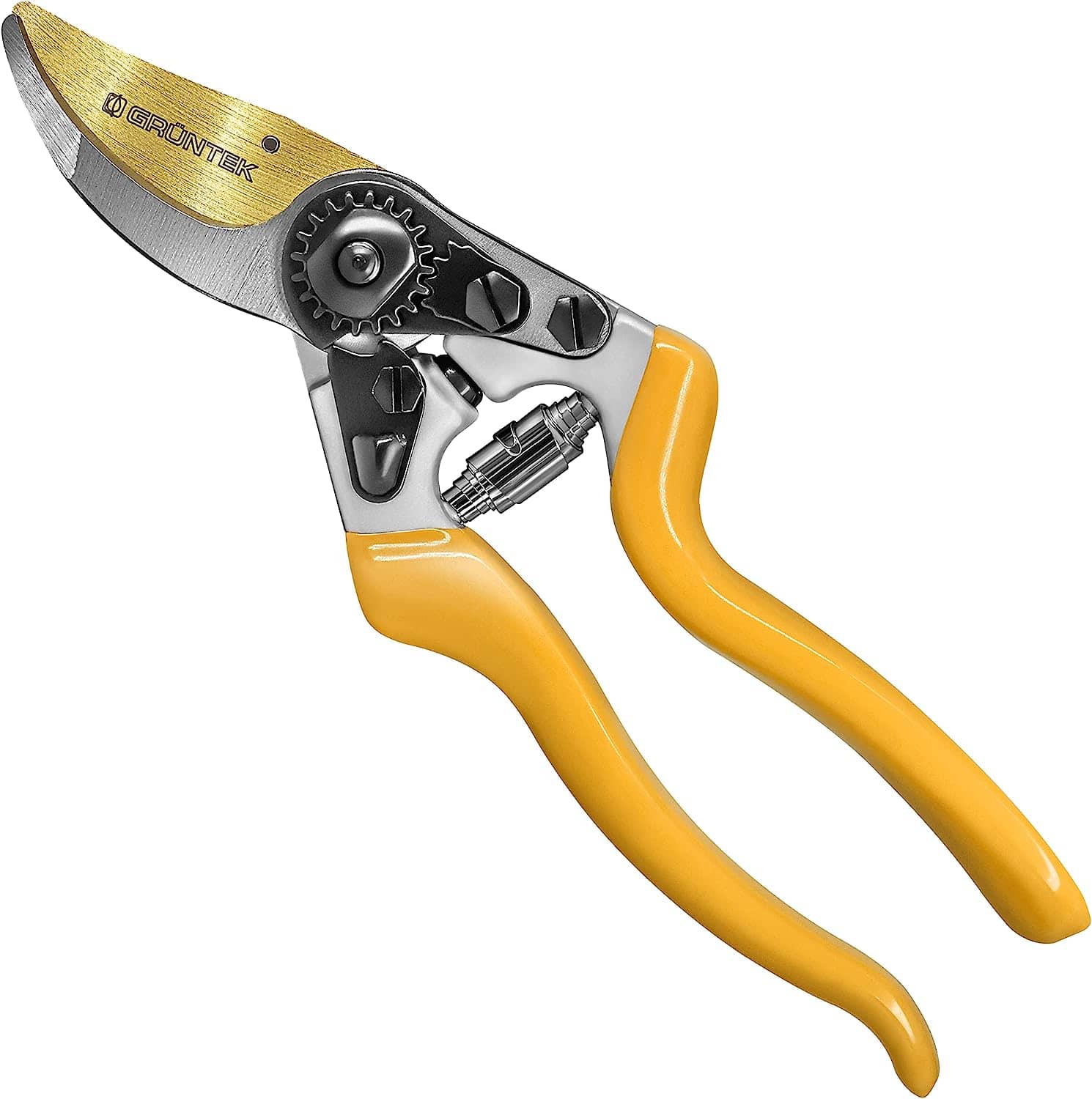 GRÜNTEK Gartenschere Z-25 Geschmiedete TITAN beschichtete Premium Baumschere Rebschere 215mm, Bypass Antihaftbeschichtet. GELD-ZURÜCK-GARANTIE !!