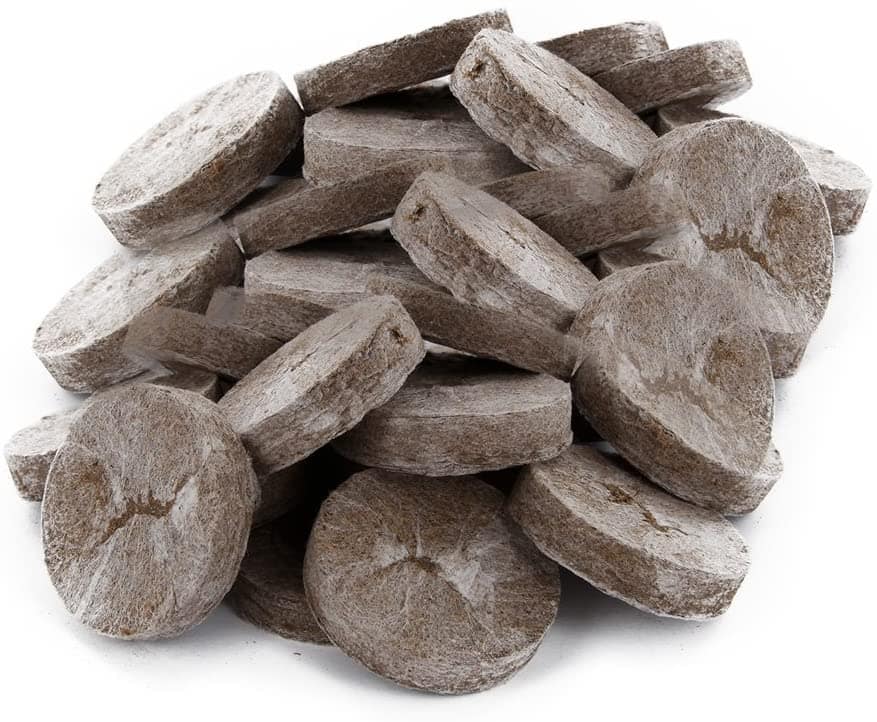 40 St. Jiffy® 44mm für Hydroponik 40 Zimmergewächshaus von GREEN24® Original Quell-Tabletten Torf-Quelltöpfe Aussaaterde Anzuchterde Torftablette mit Anleitung (40 Stck. Ø 44 mm)