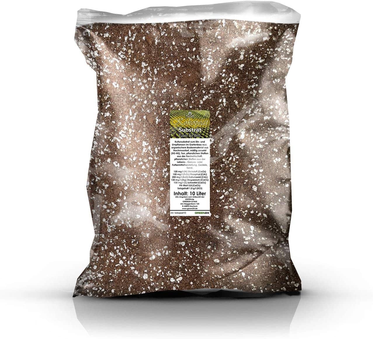 GREEN24 Kokos-Anzuchterde Premium für Tropische und subtropische Pflanzen, Erde zur Aussaat 10 Ltr. - Profi Linie Substrat mit Kokopeat Kokosfaser Kokoserde