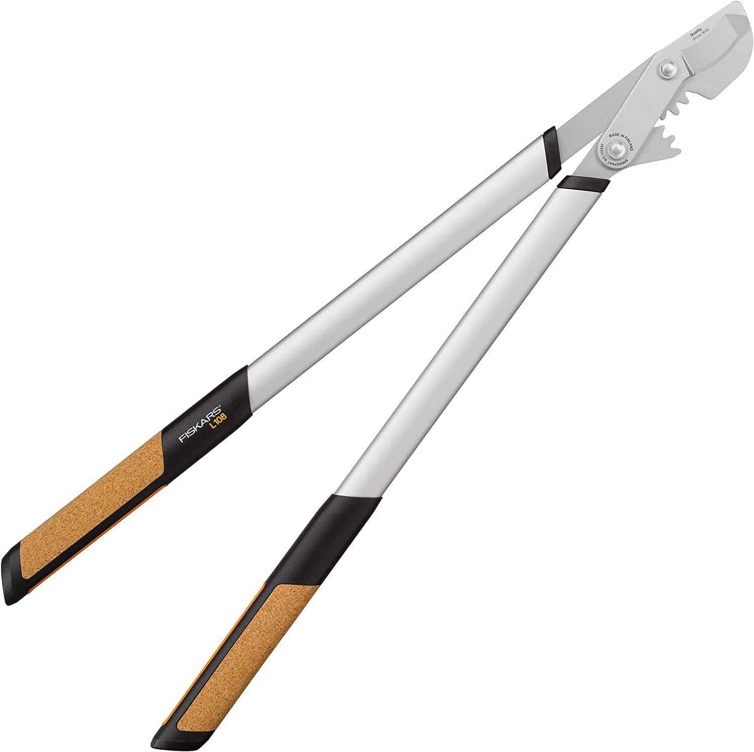 Fiskars Quantum Bypass-Getriebeastschere für frisches Holz, Gehärteter Präzisionsstahl, Länge 80 cm, Schwarz/Orange, L108, 1001435