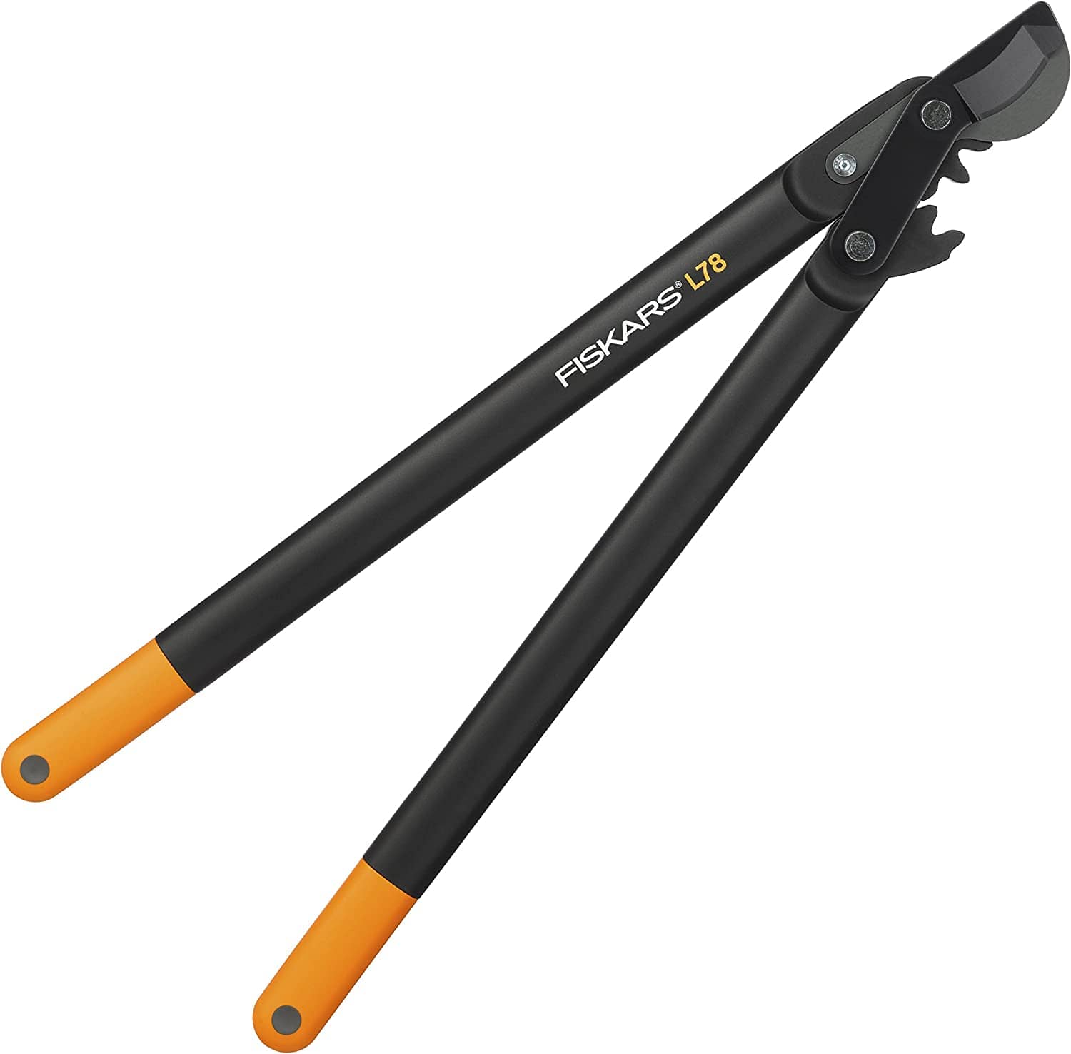 Fiskars PowerGear II Bypass-Getriebeastschere für frisches Holz, Antihaftbeschichtet, Gehärteter Präzisionsstahl, Länge: 70 cm, Schwarz/Orange, L78, 1000584