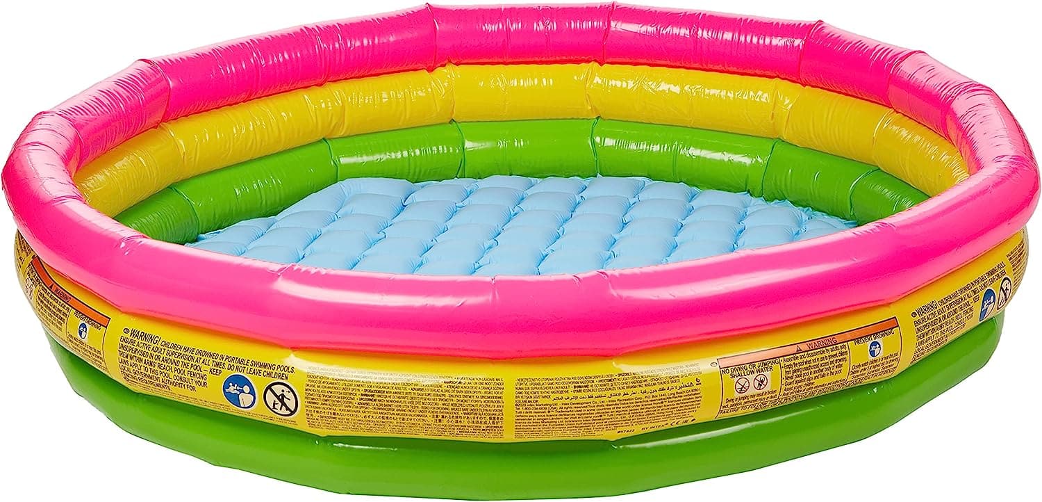 Intex Babypool Sunset Glow, 3-Ring, Mehrfarbig, Ø 147 x 33 cm
