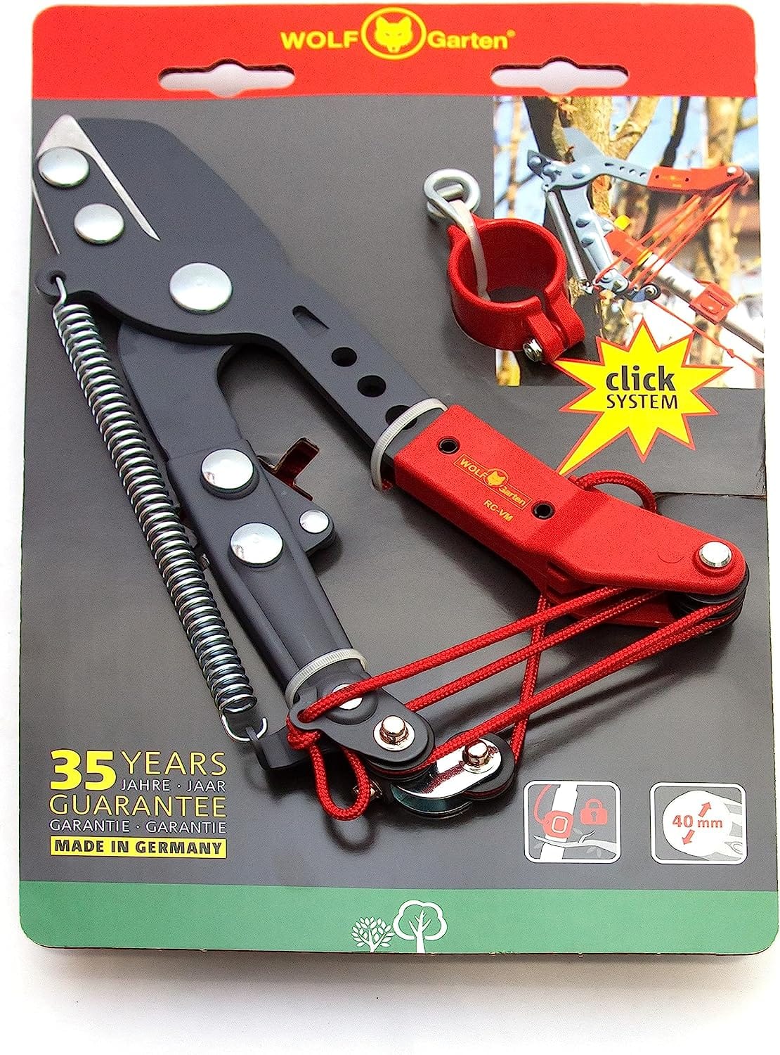 WOLF Garten 71ACA005650 Profi-Baumschere Multi-Star RC-VM NEU2018, Rot, 37x23x7 cm